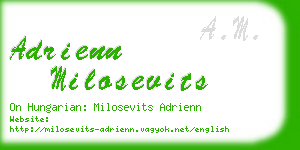 adrienn milosevits business card